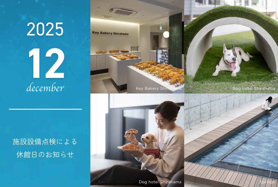 施設設備点検による休館日のお知らせ